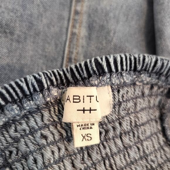 Habitual Belted Denim Mini Dress Button Front - Picture 9 of 9